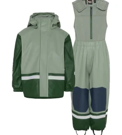 Didriksons Regntøj m. Fleece - PU - Boardman - Light Moss