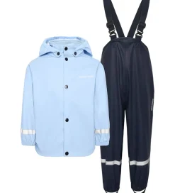 Didriksons Regntøj m. Seler - PU - Slaskeman - Light Sea Blue
