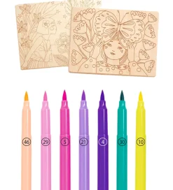 Djeco Kreasæt - Farvelægning På Træ - Sweet Girls