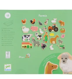 Djeco Magnetspil - 24 Brikker - Farmix