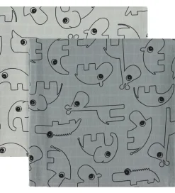 Done by Deer Babysvøb - 120x120 cm - 2-pak - Contour Grey