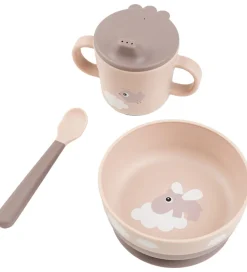 Done By Deer Spisesæt - 3 Dele - Foodie - Happy Clouds Powder