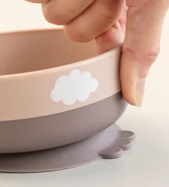 Done By Deer Spisesæt - 3 Dele - Foodie - Happy Clouds Powder