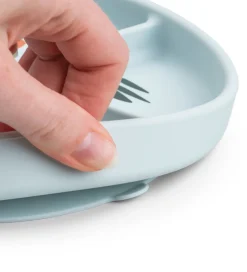 Done By Deer Stick And Stay Inddelt Tallerken - Playground - Blå