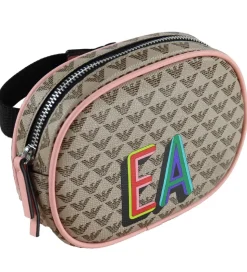 Emporio Armani Bæltetaske - Ecru/Lyserød m. Logo