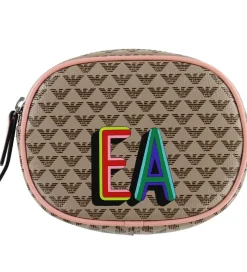 Emporio Armani Bæltetaske - Ecru/Lyserød m. Logo