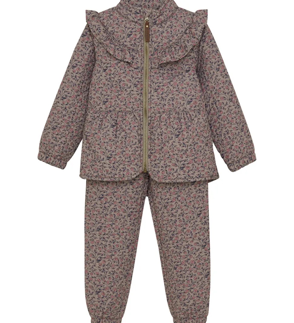 En Fant Termotøj - Quiltet - Fungi m. Blomster/Flæser