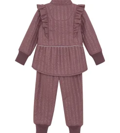 En Fant Termotøj - Rose Taupe m. Flæser/Glitter