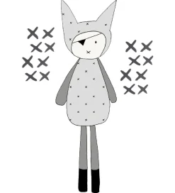 Fabelab Wallstickers - Dreamy Friend Pirate - Grå m. Pirat