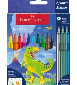 Faber-Castell Tuscher - 10+3 stk. - Dinosaur - Metallic