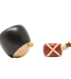 FableWood H.C. Andersen - Fyrtøjet - 8 cm - Natur/Rød/Sort