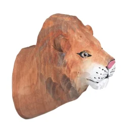 ferm Living Knage - Håndskåret Træ - 9,5x9,5x5 cm - Løve