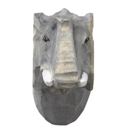 ferm Living Knage - Håndskåret Træ - 9,5x9,5x5 cm - Elefant