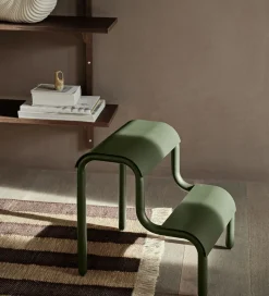 Ferm Living Skammel - 34x35,7x36,2 cm - Forest Green