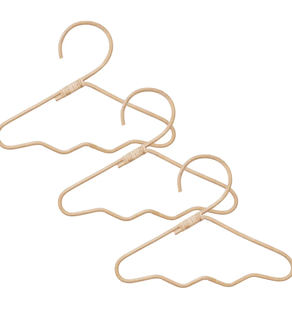 Ferm Living Tøjbøjler - Rattan - 30x20 cm - 3-pak - Wavi - Natur