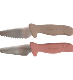 Filibabba Knivsæt Til Børn - 2-pak - Warm Grey/Rose