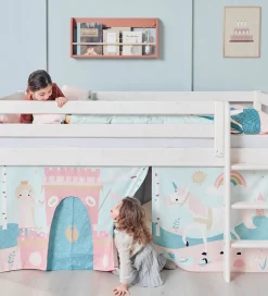 Flexa Halvhøj Seng m. Lige Stige - Classic - 210x110x120 cm - Hv