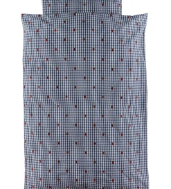 Flöss Sengetøj - Junior - Nolly - Berry blue check