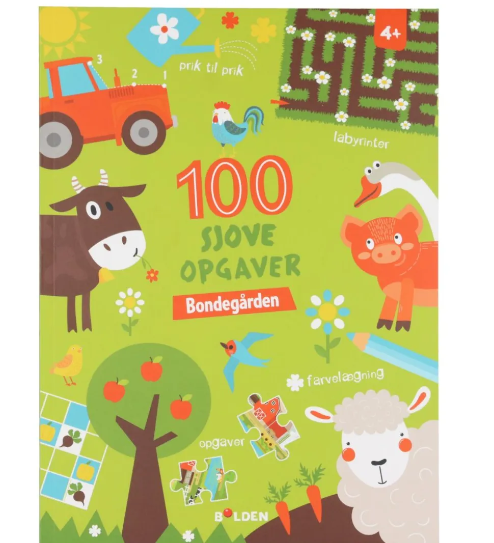 Forlaget Bolden Bog - 100 Sjove Opgaver: Bondegården - Dansk