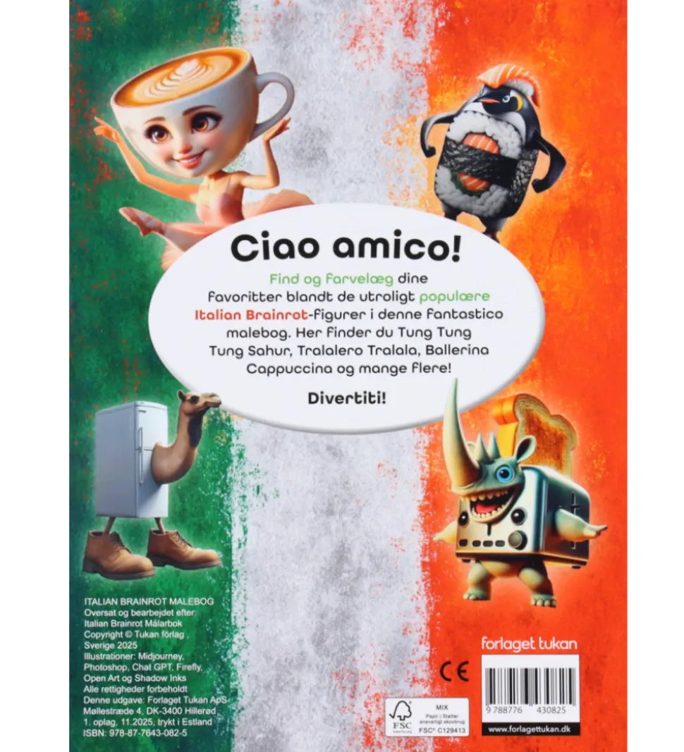 Forlaget Tukan Malebog - Italian Brainrot