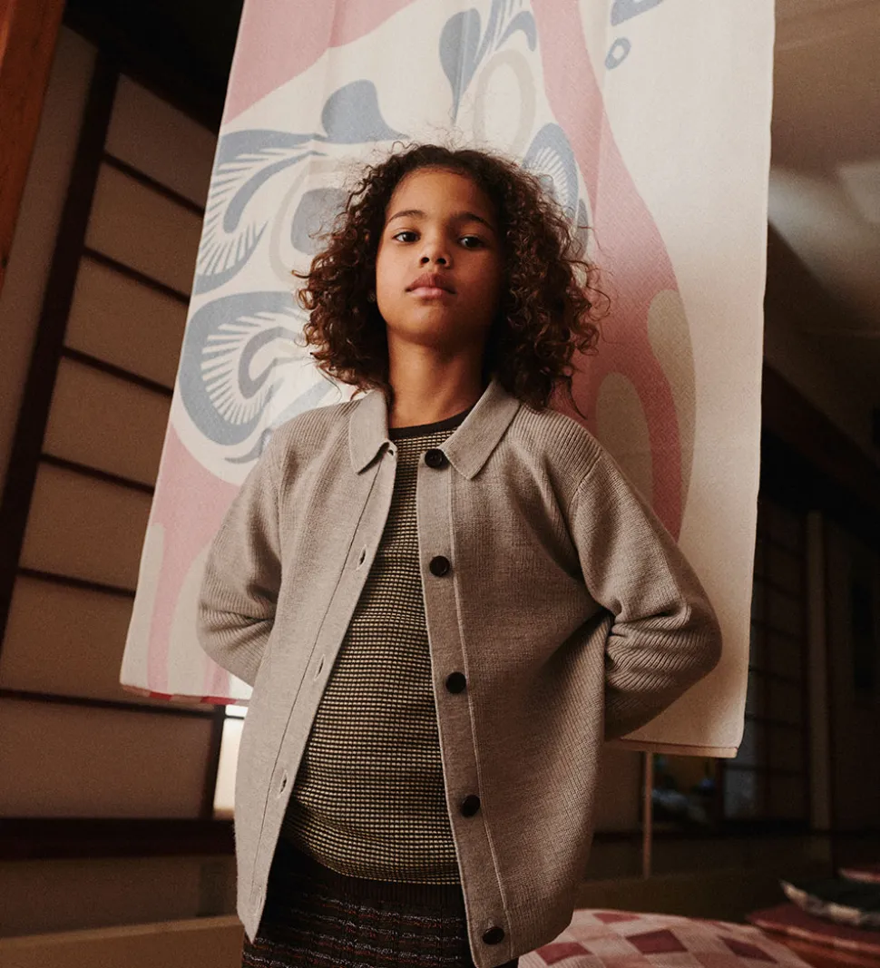 FUB Cardigan - Strik - Uld - Oat Melange