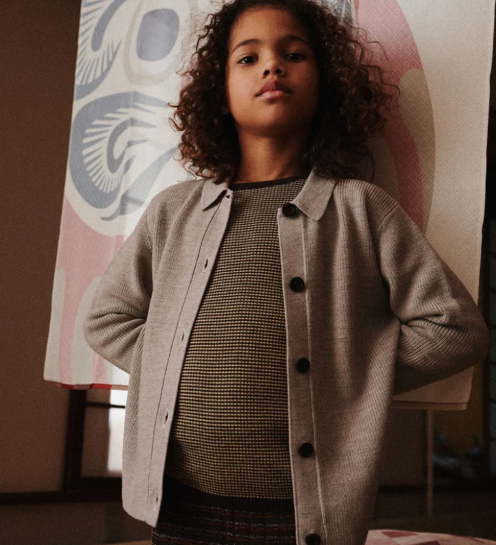 FUB Cardigan - Strik - Uld - Oat Melange