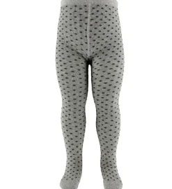 Fuzzies Strømpebukser - Grå m. Prikker