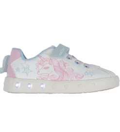 Geox Blinkesko - J Skylin - Hvid/Pink