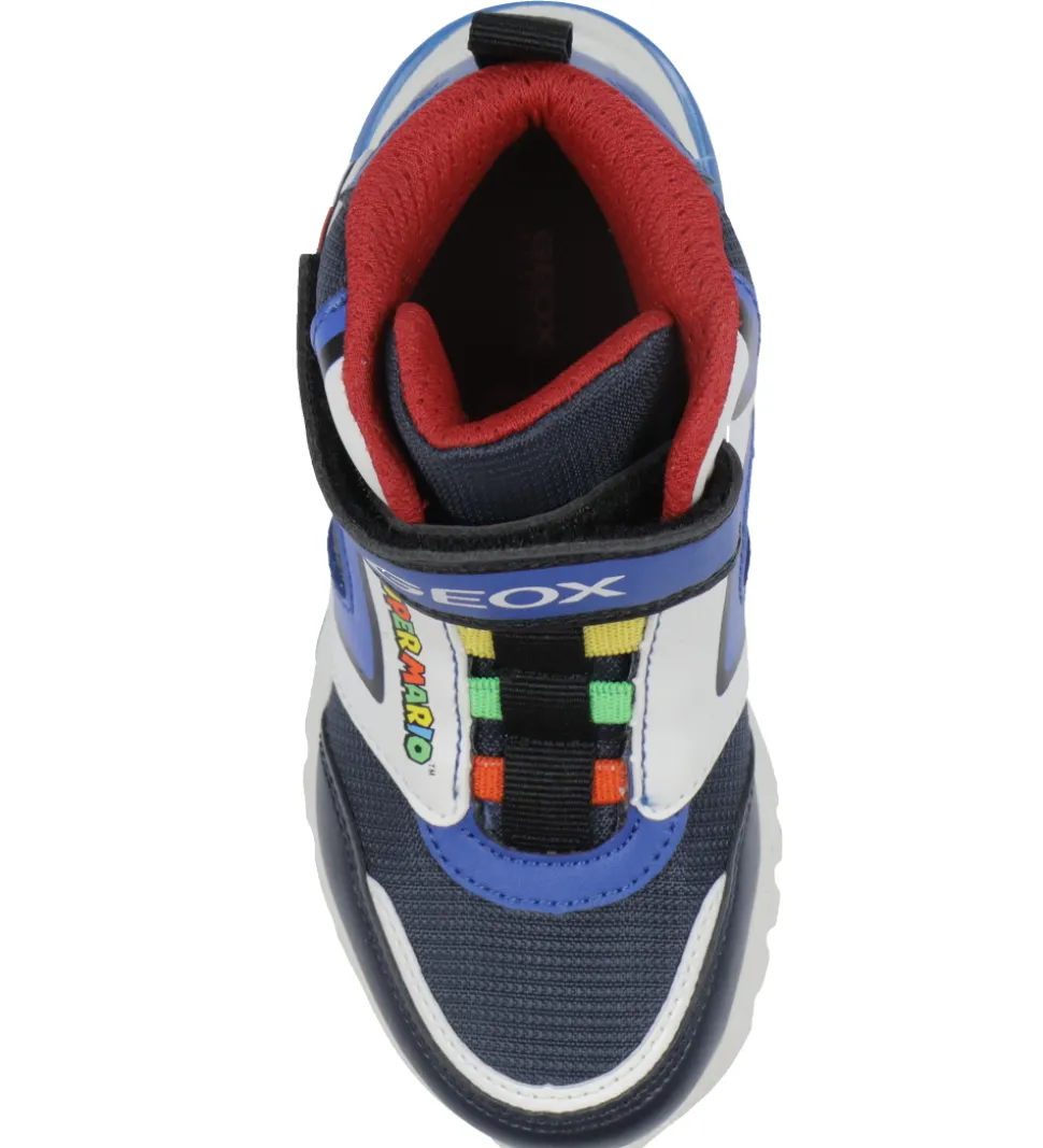 Geox Støvler m. Lys - J Ciberdron - Super Mario - Navy/Royal