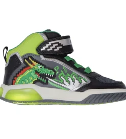 Geox Støvler m. Lys - J Inek B A - Sort/Lime