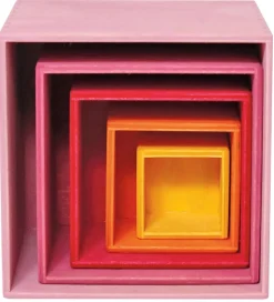 Grimms Trælegetøj - Stablekasser - 5 stk - Lollipop