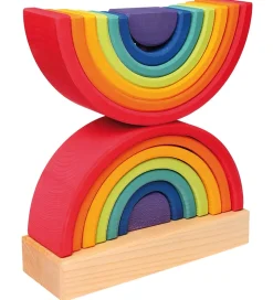 Grimms Trælegetøj - Stabletårn - Dobbelt Regnbue - Multifarvet