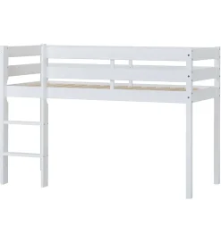 Hoppekids Seng - Halvhøj - ECO Comfort - 166x76x114 cm - Hvid