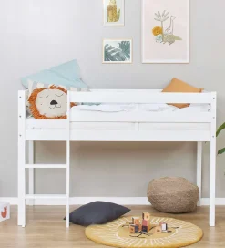 Hoppekids Seng - Halvhøj - ECO Comfort - 166x76x114 cm - Hvid