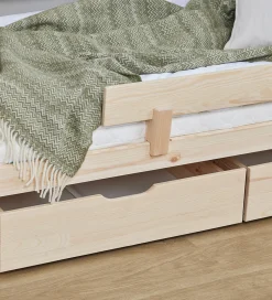 Hoppekids Skuffer m. Hjul - 2 stk. - 70x160 cm - Natur