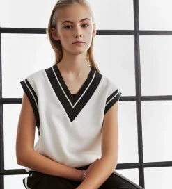 Hound Vest - Strik - Hvid m. Navy