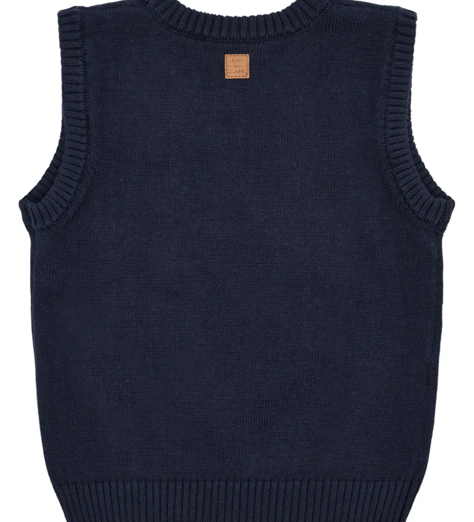 Hust and Claire Vest - Strik - HCPrinco Reindeer - More Navy