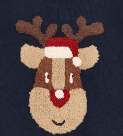 Hust and Claire Vest - Strik - HCPrinco Reindeer - More Navy