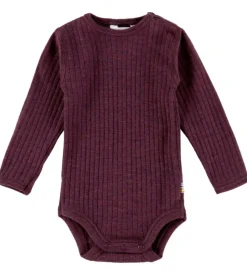 Joha Body l/æ - Uld - Rib - Blomme