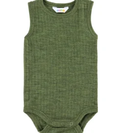 Joha Body u/æ - Uld - Rib - Mørk Oliven
