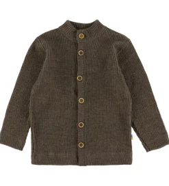 Joha Cardigan - Strik - Uld - Brun Meleret