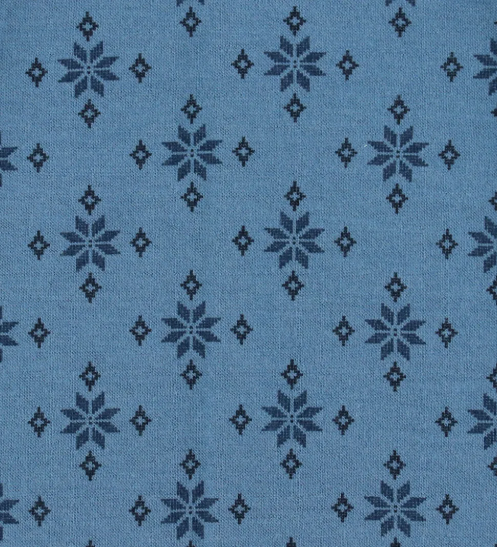 Joha Savlesmæk - Uld/Bomuld - Blå m. Snefnug