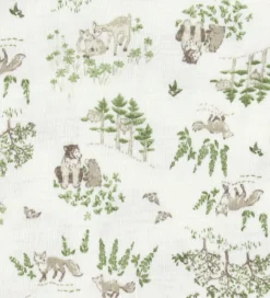 Joha Savlesmæk - Uld/Silke - Off White m. Træer