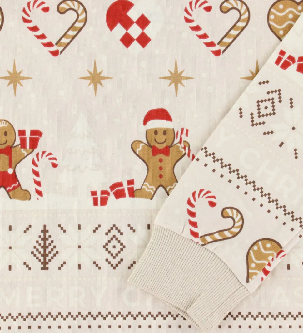 Jule-Sweaters Nattøj - 2-Delt - Christmas Cookie - Beige