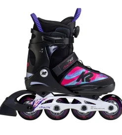 K2 Rulleskøjter - Charm Boa Alu - Sort/Rose/Blå - Inliner