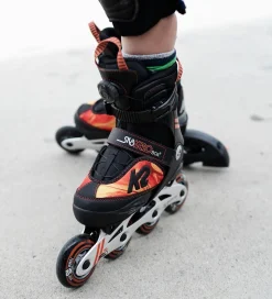 K2 Rulleskøjter - Hero Boa Alu - Sort/Rød/Orange - Inliner