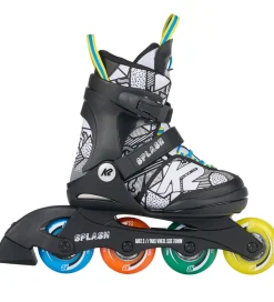 K2 Rulleskøjter m. 5 Tusser - Splash - Sort/Hvid - Inliner