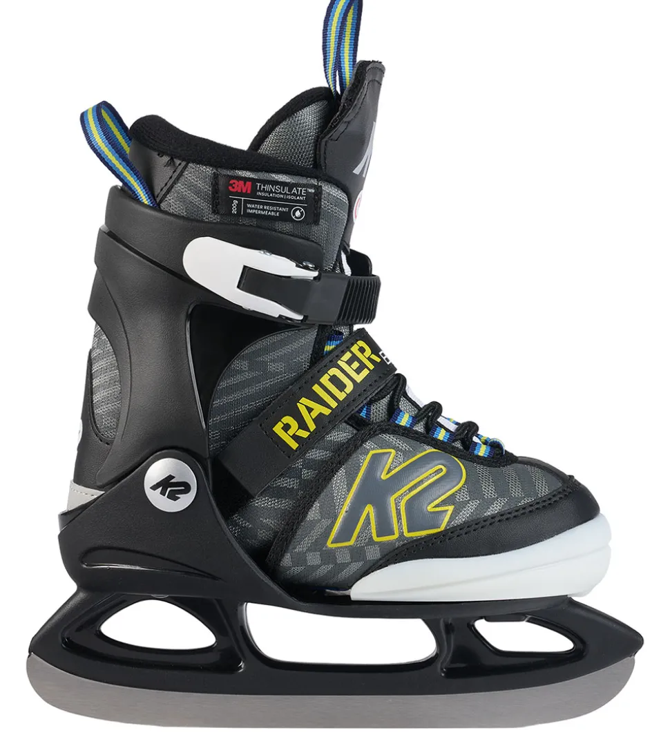 K2 Skøjter m. Lys - Raider Beam Ice - Grå/Sort