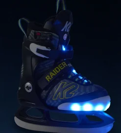 K2 Skøjter m. Lys - Raider Beam Ice - Grå/Sort
