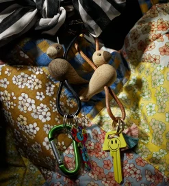 Kay Bojesen Nøglering - Fugl/Guld - Naturlæder/Eg